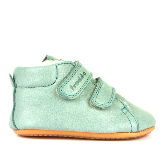 FRODDO PreWalker G1130013-12 mint - Front view of mint colored baby shoes for pre-walking stage