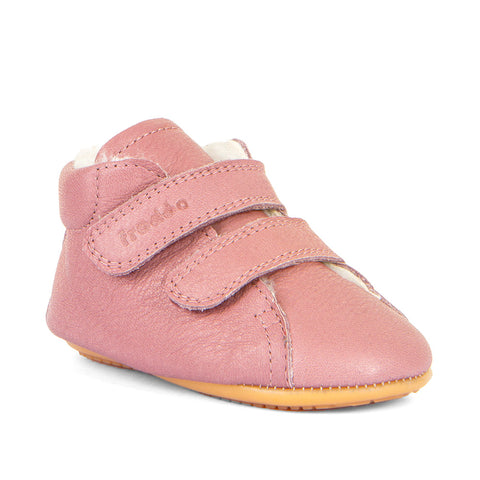 Adorable FRODDO PreWalker G1130013-13 in altrosa, a soft and stylish first walking shoe for babies