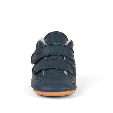 Toddler wearing FRODDO PreWalker G1130013-2 - dunkelblau pre-walker shoe