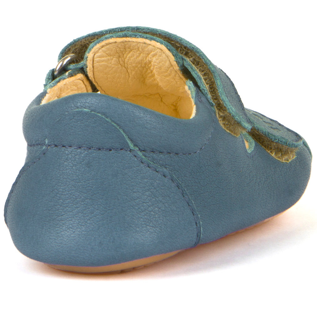 A blue FRODDO PreWalker Halbsandale G1140003-10 made of denim material