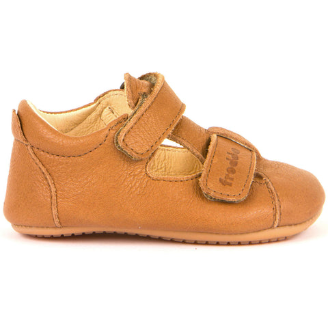 FRODDO PreWalker Halbsandale G1140003-4 - cognac toddler sandal with closed toe and leather strap