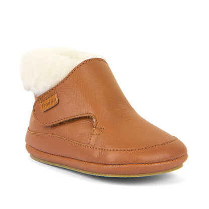 Lederschuhe für Kleinkinder in Cognacfarbe, flexible Sohle und komfortables Design