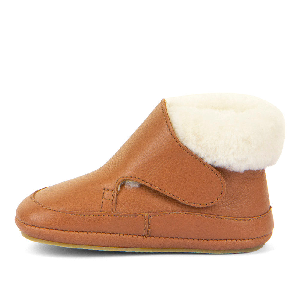 Hochwertige FRODDO Kinderhalbschuhe aus cognacfarbenem Leder mit bequemer Passform