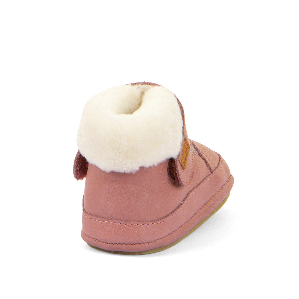 Weiche, gepolsterte FRODDO PREWALKER G1160003 Babyschuhe in sanftem Altrosa für sicheren Halt