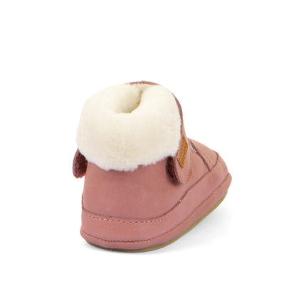 Weiche, gepolsterte FRODDO PREWALKER G1160003 Babyschuhe in sanftem Altrosa für sicheren Halt