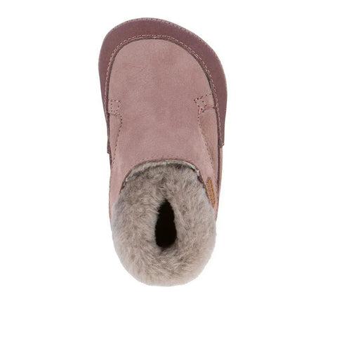 Ansicht von oben: FRODDO Schuhe G1160004-5 in Altrosa, Obermaterial suedeartig, Innenfutter flauschig beige.