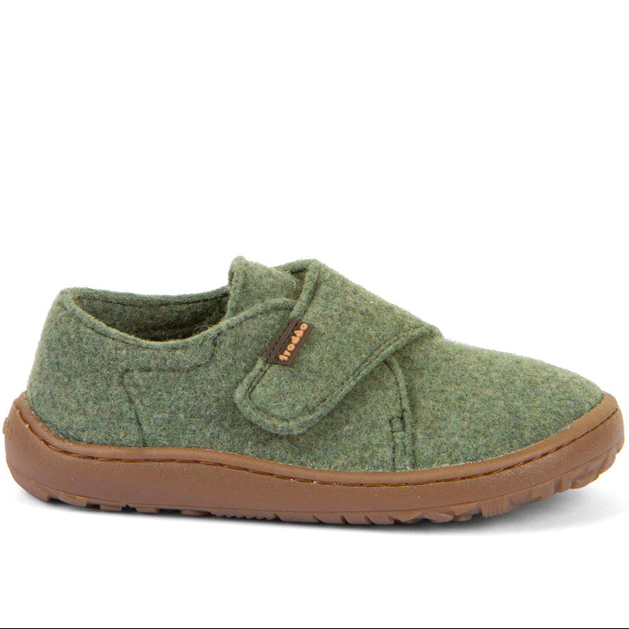 FRODDO Barfußschuh Hausschuh G1700420-5 in grün mit flexiblem Sohlenprofil