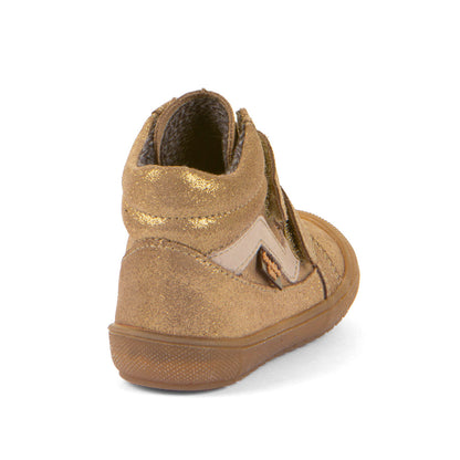 FRODDO TEX Knöchelschuh G2110139-11 in beigem, goldenem und glitzerndem Design für stilvolle Damenmode