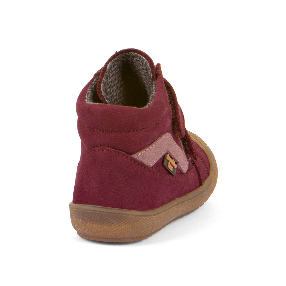 Child's Bordeaux and Altrosa FRODDO TEX ankle boot with waterproof leather and cozy lining, perfect for winter