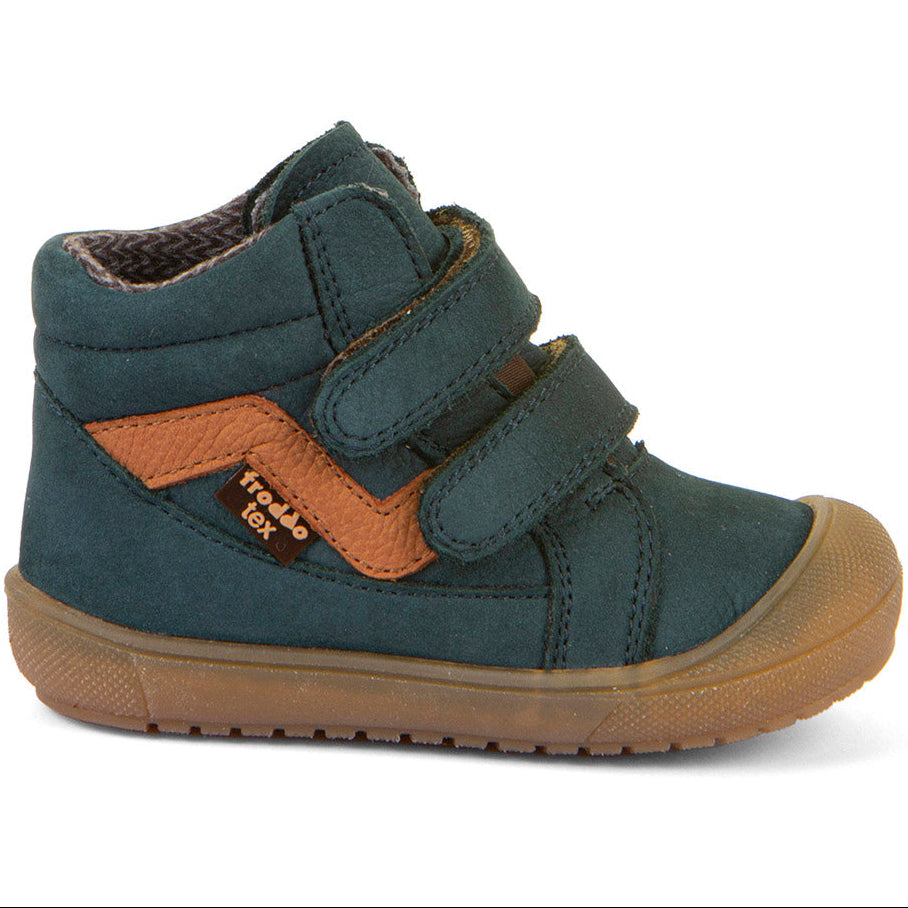 FRODDO TEX Knöchelschuh in petrol und braun mit robustem Lederobermaterial