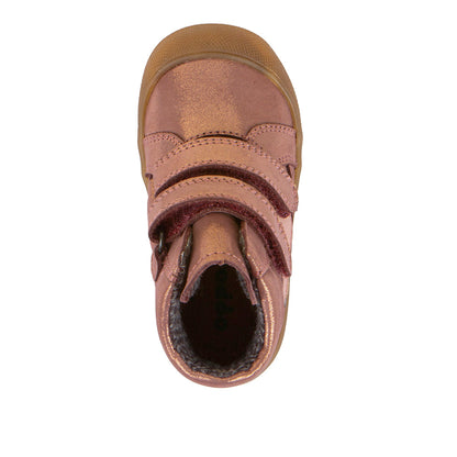 FRODDO TEX Knöchelschuh aus roségoldenem Material mit Glitzerdetails, perfekt für stilbewusste Kinder