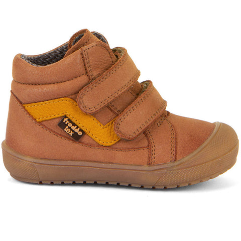 FRODDO TEX Knöchelschuh G21100139 - cognac / curry children's shoe with lace-up design and durable rubber sole
