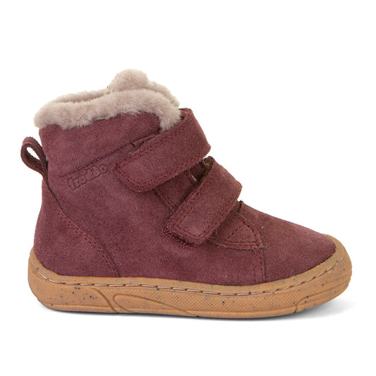 FRODDO Stiefel G2110141-1 - bordeaux children's leather boots with side zipper and rubber sole