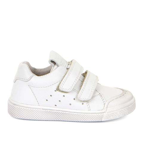 FRODDO Halbschuh G2130316-19 - weiß: comfortable white kids' shoe with Velcro straps and durable rubber sole