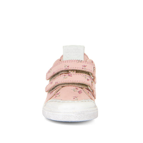 Bequeme Halbschuhe in Rosa mit Blumenmotiv für Kinder