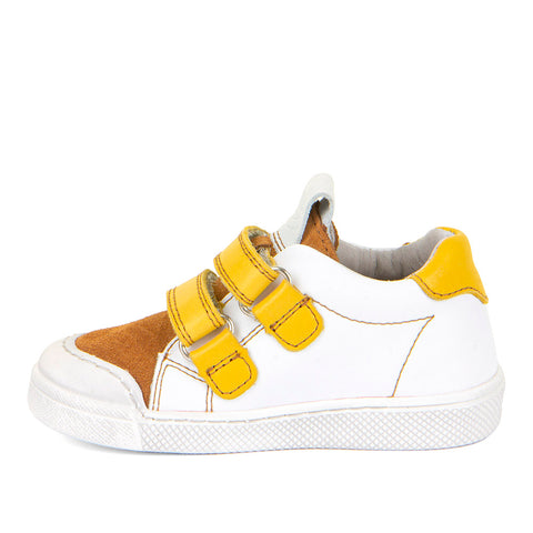 White and curry-colored FRODDO Halbschuh G2130317-2 product, a stylish and comfortable shoe