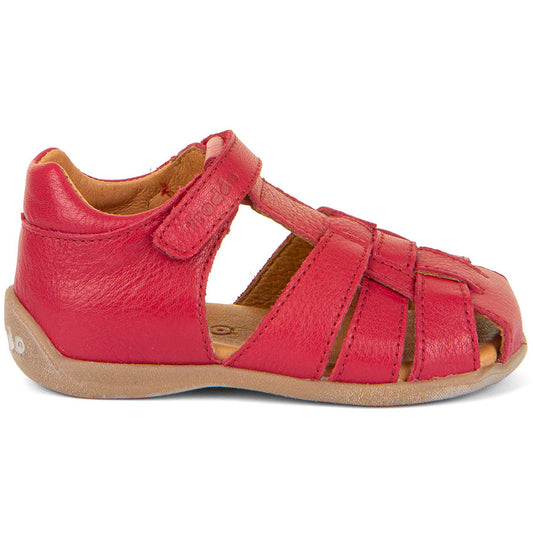 FRODDO Halbsandale G2150189-5 - rot Sandale aus hochwertigem rotem Leder mit bequemer Passform und rutschfester Sohle