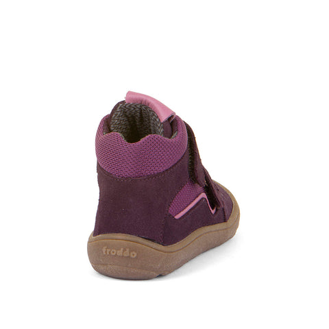 FRODDO TEX Barfuß Knöchelschuh G3110254-7 in lila/violett, a comfortable and stylish ankle shoe for barefoot walking