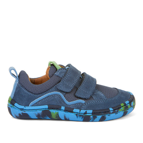 FRODDO Barfußschuh Halbschuh G3130245 in blau und grün, seitliche Ansicht