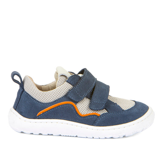 Barfußschuh Halbschuh in beige und gold mit Klettverschluss und flexibler Sohle