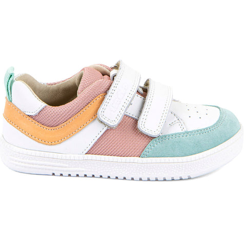 FRODDO Barfußschuh Halbschuh G3130282-4 - weiss / altrosa / türkis / orange