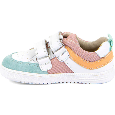 FRODDO Barfußschuh Halbschuh G3130282-4 - weiss / altrosa / türkis / orange