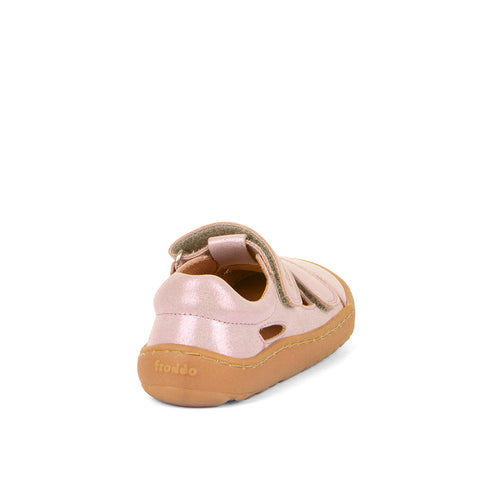 FRODDO Barfußschuh Halbsandale G3150266-9 - rosé / Glitzer - comfortable and stylish pink glittery half sandal shoe