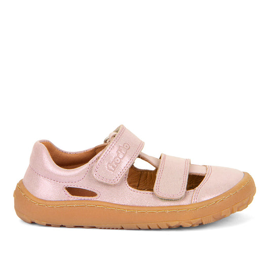 FRODDO Barfußschuh Halbsandale G3150266-9 - rosé / Glitzer - Kinder Sandale mit Glitzerdetails