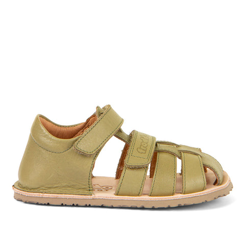 FRODDO Barfußschuh Halbsandale G3150283-4 - pistazie: A comfortable and stylish pistachio-colored half-sandal barefoot shoe
