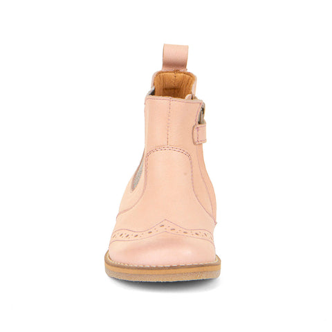  FRODDO Stiefelette G3160215-3 in pastellrosa mit seitlichem Reißverschluss und bequemem Blockabsatz für Kinder 