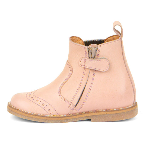  Detailaufnahme der glitzernden Verzierungen auf der FRODDO Stiefelette G3160215-3 in pastellrosa 