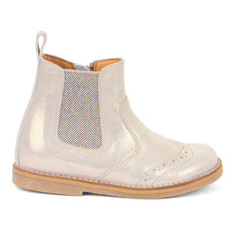 FRODDO gold glittery Stiefelette G3160215-4 with side zipper and rubber sole