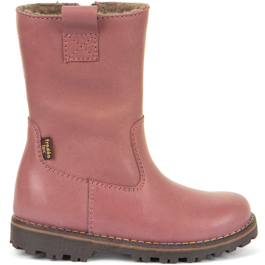 A pair of FRODDO TEX Stiefel G3160225-4 boots in altrosa color, perfect for winter weather with waterproof protection and stylish design