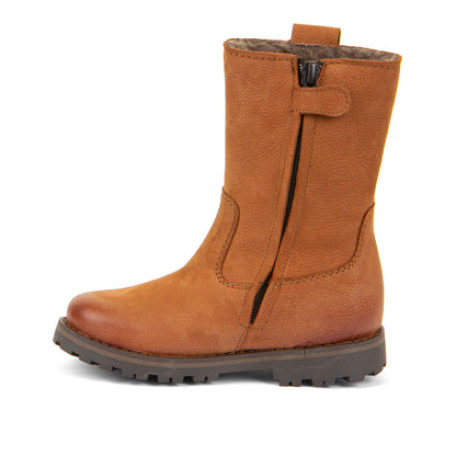 Hochwertige cognacfarbene Lederstiefel G3160225-7 für Kinder