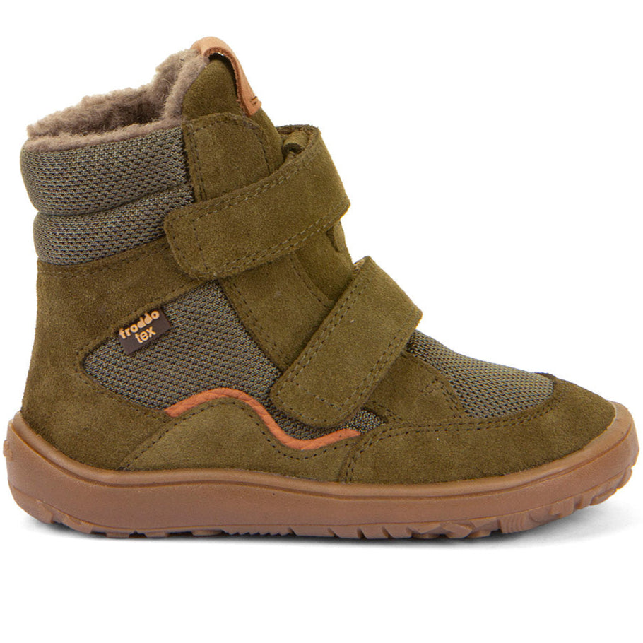 FRODDO TEX Stiefel G3160247-1 in oliv und cognac mit strapazierfähigem Lederobermaterial