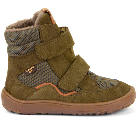 FRODDO TEX Stiefel G3160247-1 in oliv und cognac mit strapazierfähigem Lederobermaterial