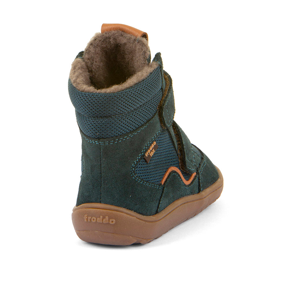 Vorderansicht des strapazierfähigen Kinderstiefels FRODDO TEX G3160247-3 in petrol