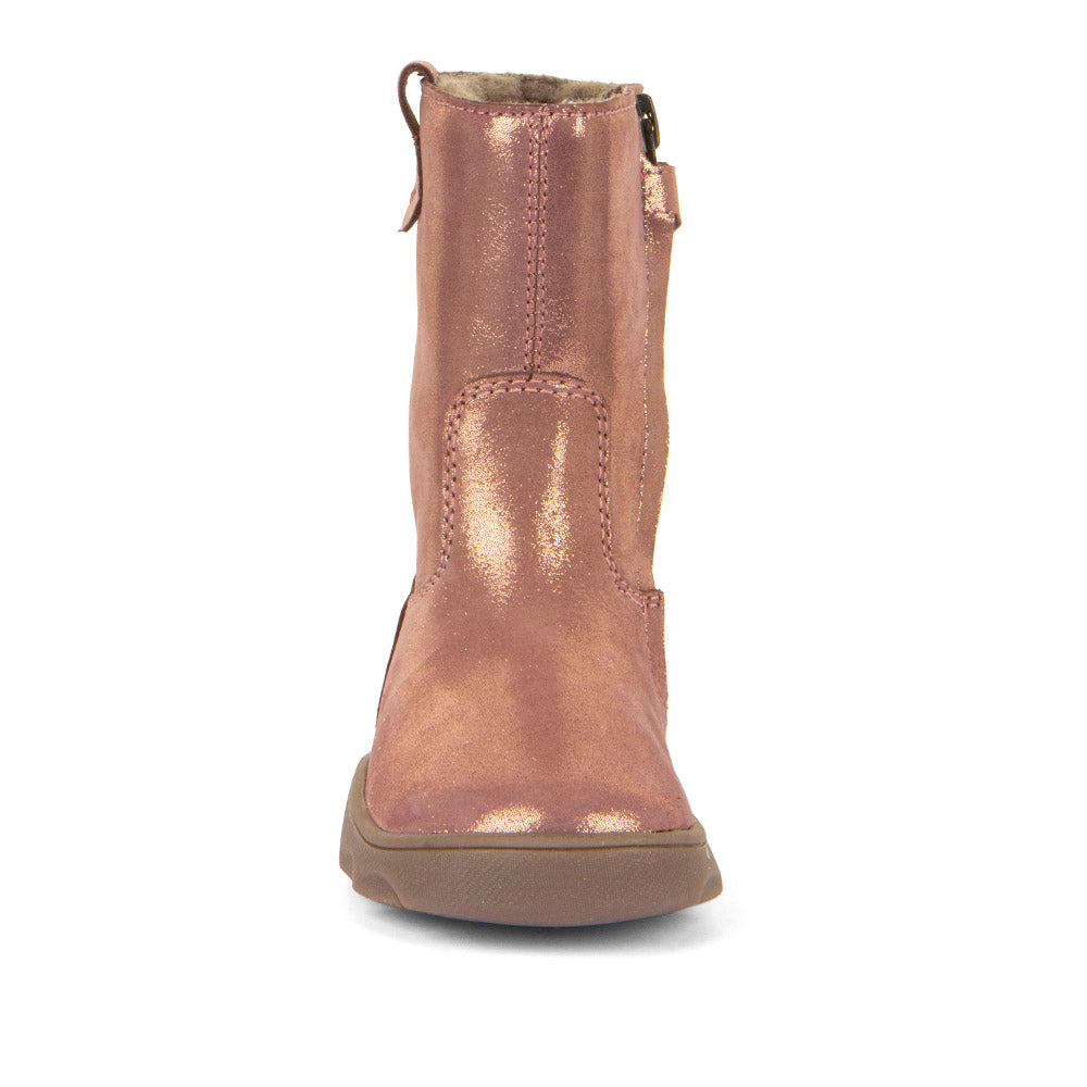 Detailaufnahme des bequemen FRODDO TEX Stiefels G3160257-5 in roségold mit angenehmer Passform
