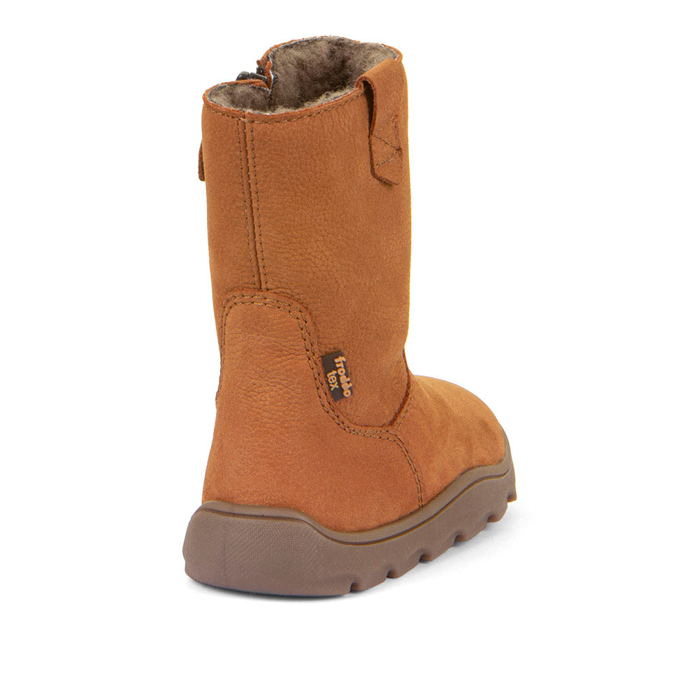 Vorderansicht des strapazierfähigen Stiefels G3160257 in Cognac mit robustem Profil und bequemer Passform