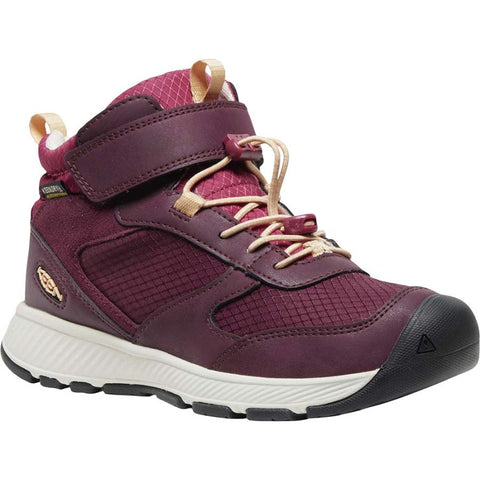 Begeisternder KEEN TEX Knöchelschuh SKUA MID WP in Beerefarbe mit wasserdichter Oberfläche und robustem Design
