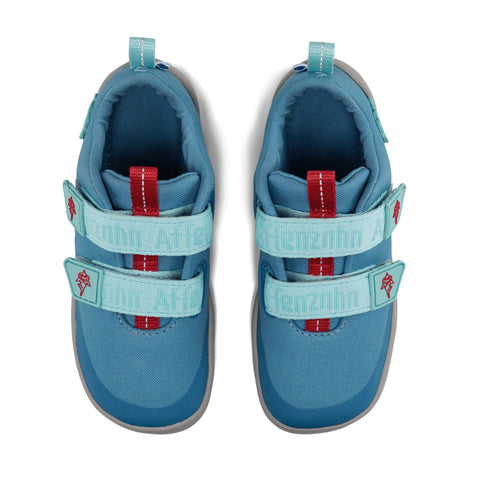  Barfußschuh für Kinder in blau und rot 
