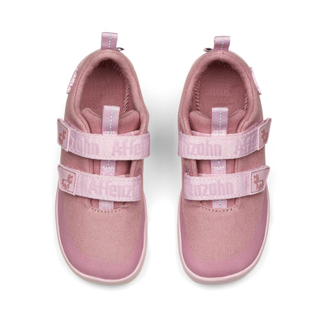 AFFENZAHN Barfuß Halbschuh COTTON LUCKY EINHORN - altrosa: Children's barefoot shoe with unicorn design in pink