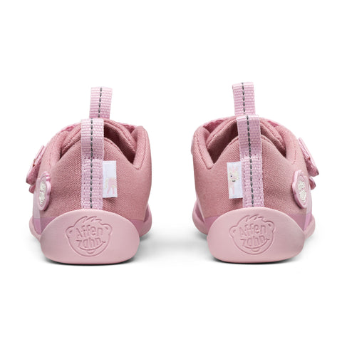 AFFENZAHN Barfuß Halbschuh COTTON LUCKY EINHORN - altrosa: Cute and comfortable pink unicorn-themed barefoot shoe for kids
