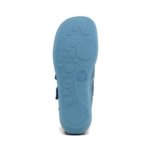 AFFENZAHN Barfuß Halbschuh BUDDY HAI - blau / rot - Kinder-Barfußschuh in blau und rot mit Hai-Motiv