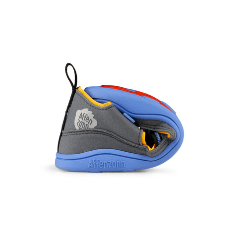  Blaue AFFENZAHN Barfuß Halbsandale mit buntem Tukan-Design 