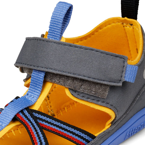  Gelbe AFFENZAHN Barfuß Halbsandale mit buntem Tukan-Design