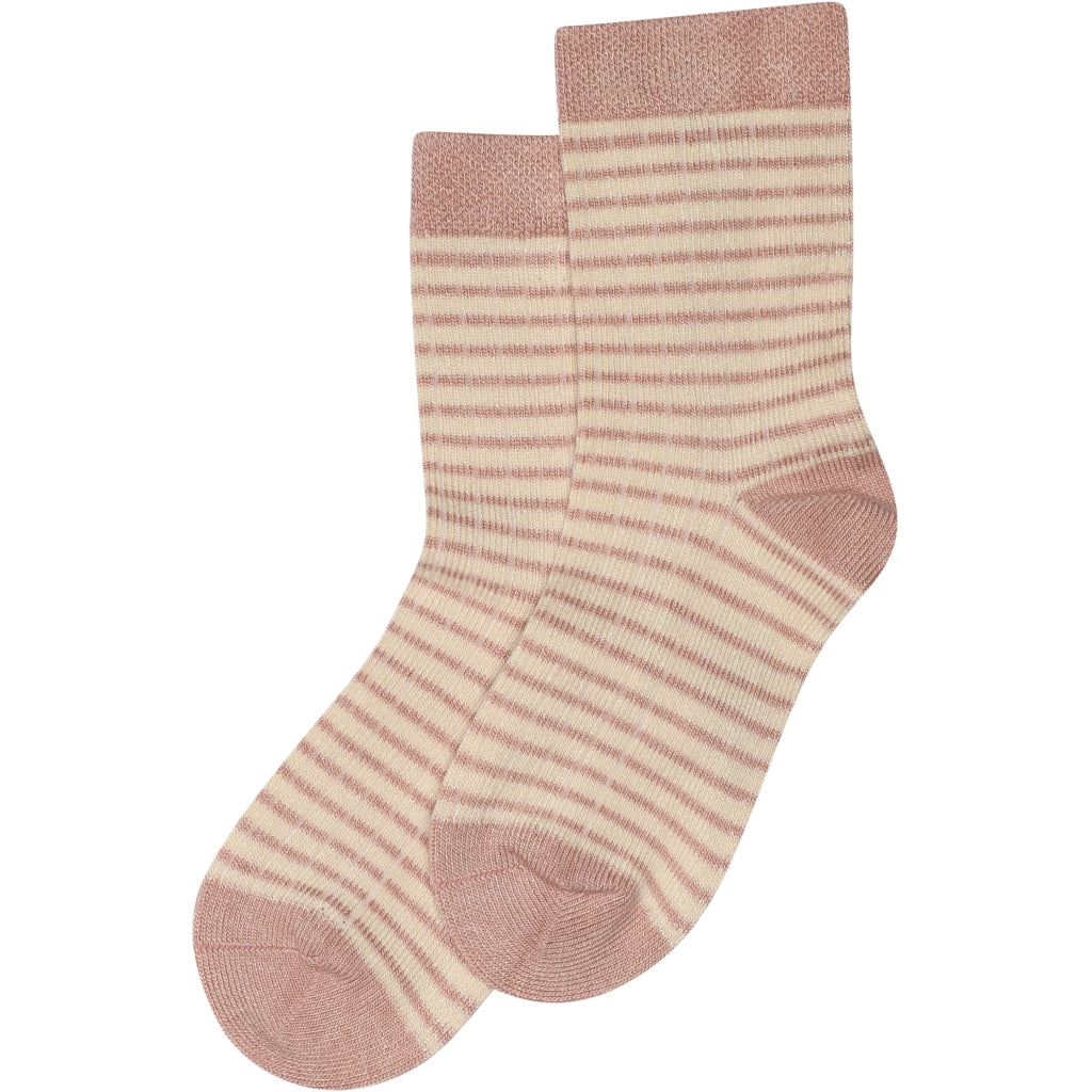 MINIPOP Bambus Socken - rosa / gestreift