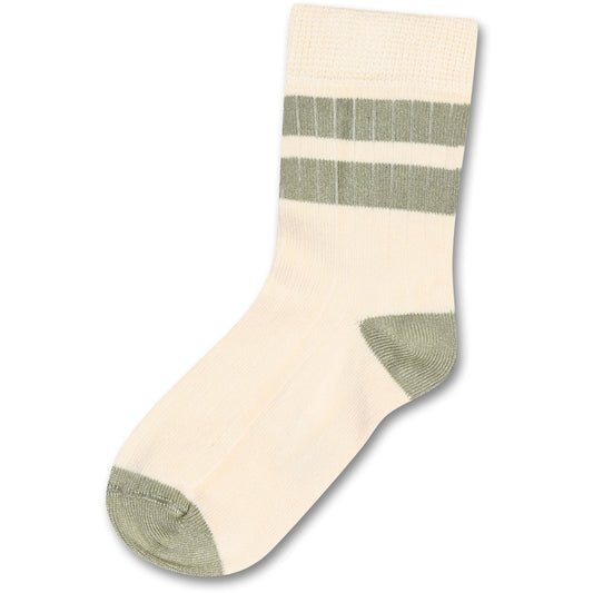 Pair of MINIPOP Bambus Socken in jade and offwhite colors, made from sustainable bamboo material, comfortable and stylish socks for everyday wear