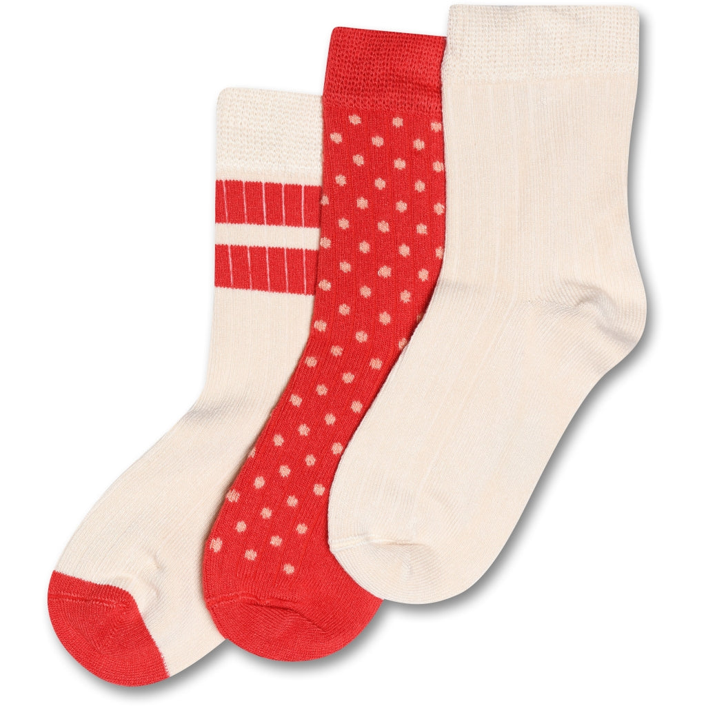 MINIPOP 3er Pack Bambus Socken - rot