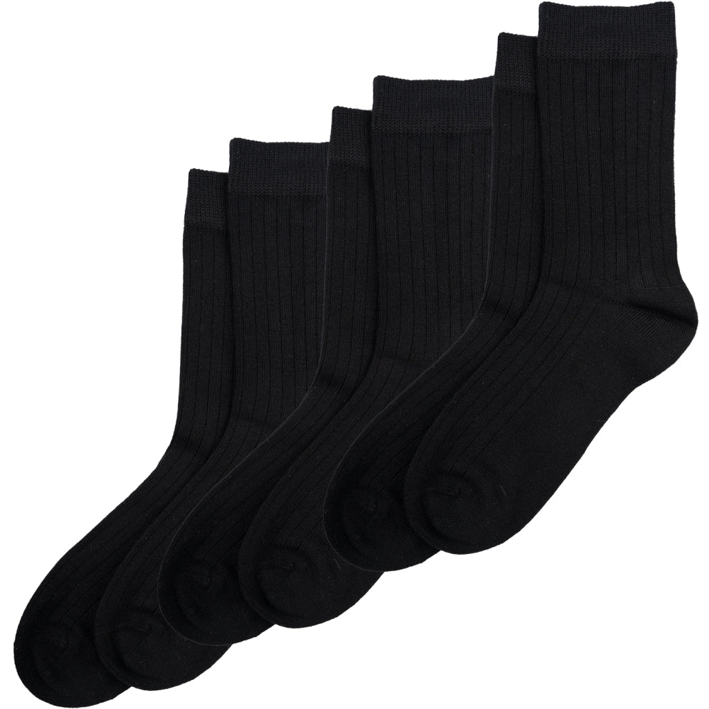 MINIPOP 3er Pack Bambus Socken - schwarz